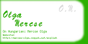 olga mercse business card